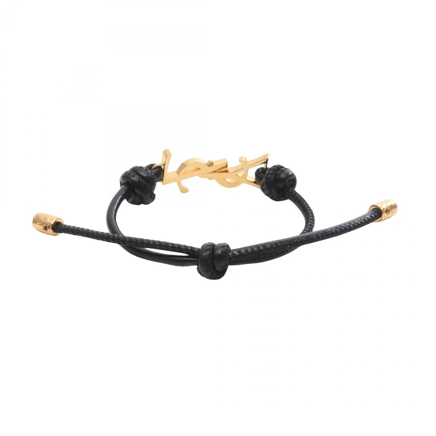 Saint Laurent Sanro Lampari Paris Bracelet Cassandra Black Leather — view 2
