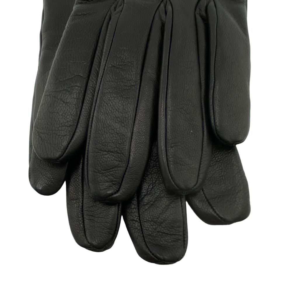 Hermes Chaine D'ancre Gloves 7.5 Leather Black — view 5