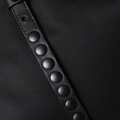 Prada Nylon Shoulder Bag Black Studded 2-Way Matte — view 7