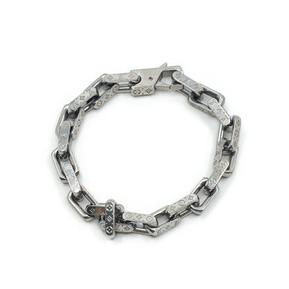 Louis Vuitton Bracelet Mini Monogram Chain Silver — view 6