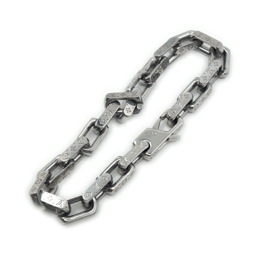 Louis Vuitton Bracelet Mini Monogram Chain Silver — view 7