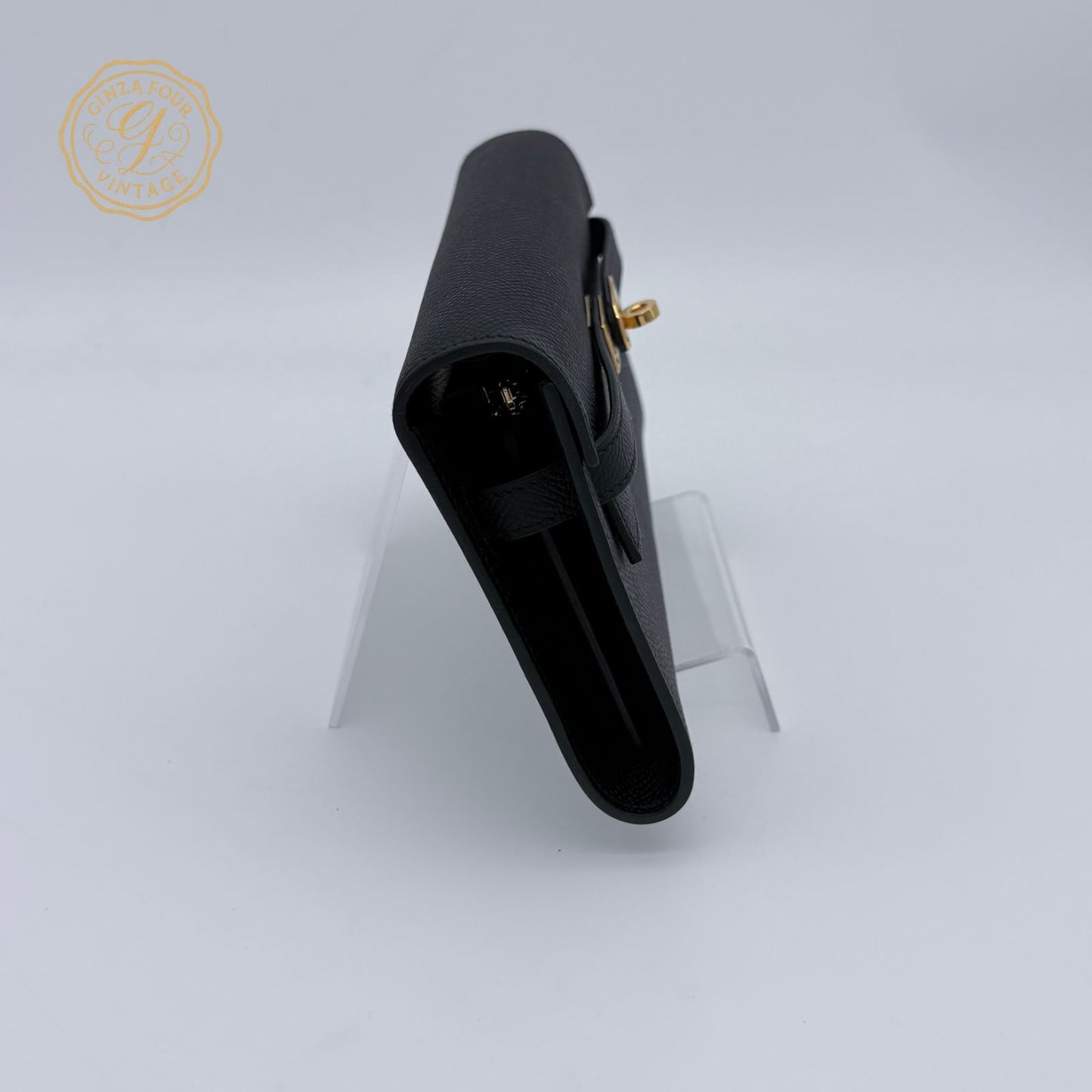 Hermes Kelly Long Tougo Epsom Black Gold — view 4