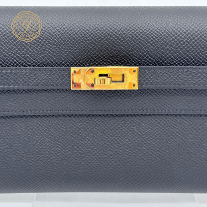 Hermes Kelly Long Tougo Epsom Black Gold — view 5