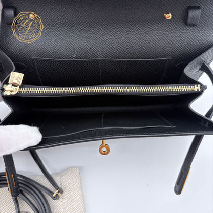 Hermes Kelly Long Tougo Epsom Black Gold — view 6