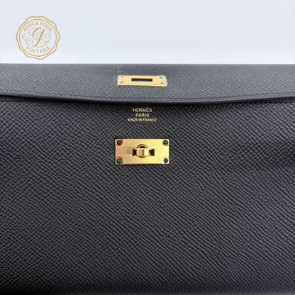 Hermes Kelly Long Tougo Epsom Black Gold — view 8