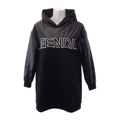 Fendi Logo Dress Cotton Polyester Black 12 Kids Girls