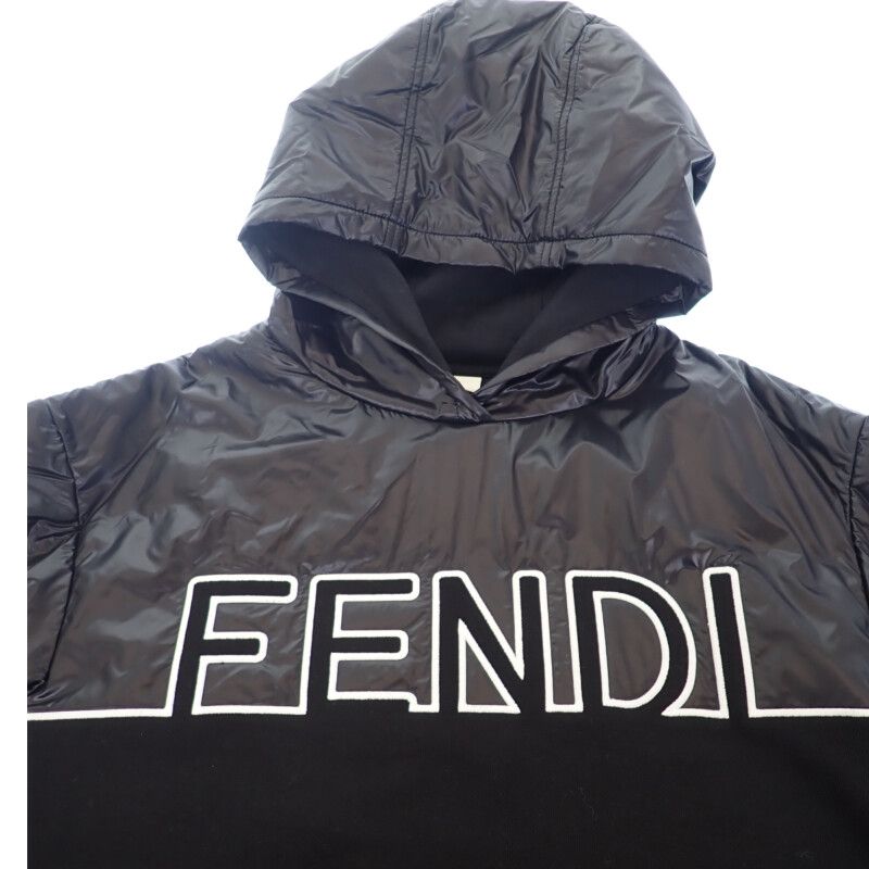 Fendi Logo Dress Cotton Polyester Black 12 Kids Girls — view 4