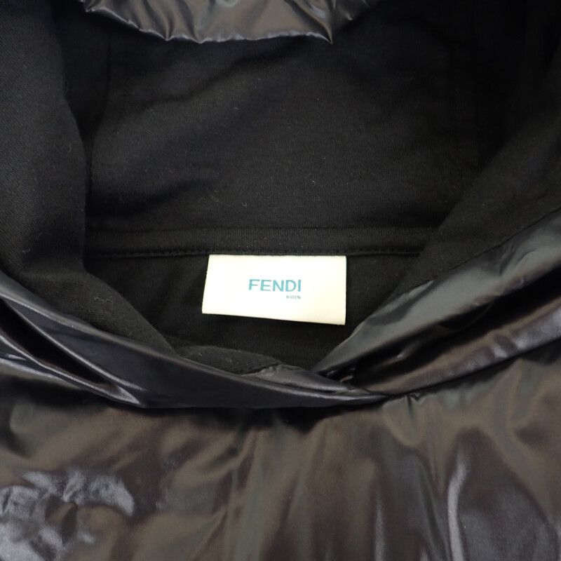 Fendi Logo Dress Cotton Polyester Black 12 Kids Girls — view 5