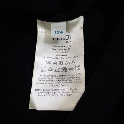Fendi Logo Dress Cotton Polyester Black 12 Kids Girls — view 6
