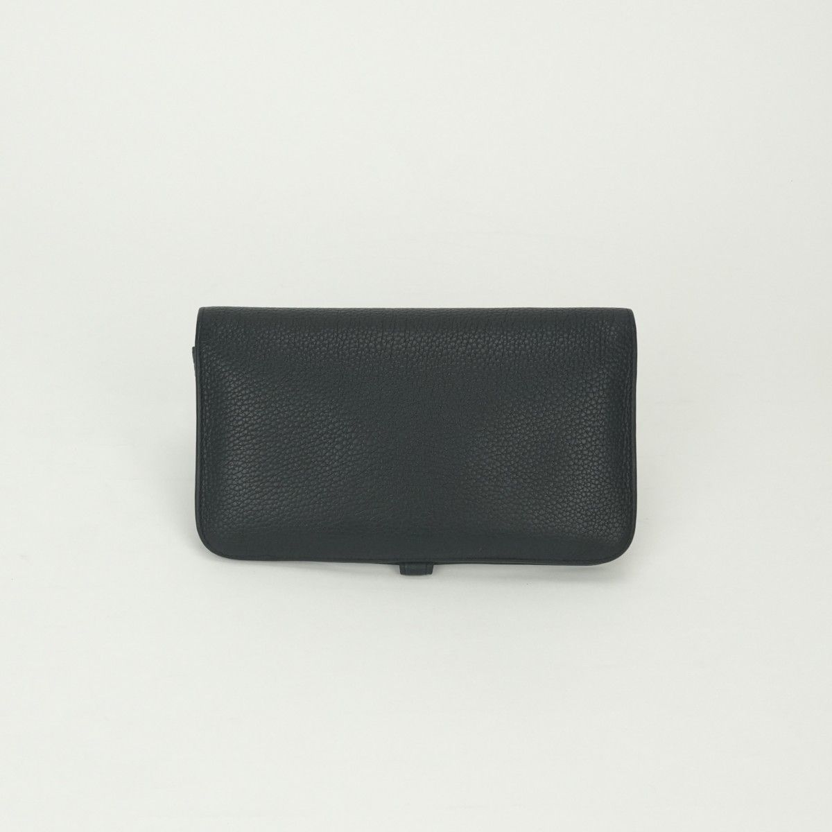 Hermes Dogon GM Duo Wallet Togo Noir Black Silver Coin Purse — view 2