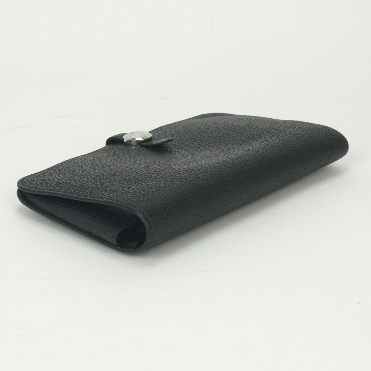 Hermes Dogon GM Duo Wallet Togo Noir Black Silver Coin Purse — view 3