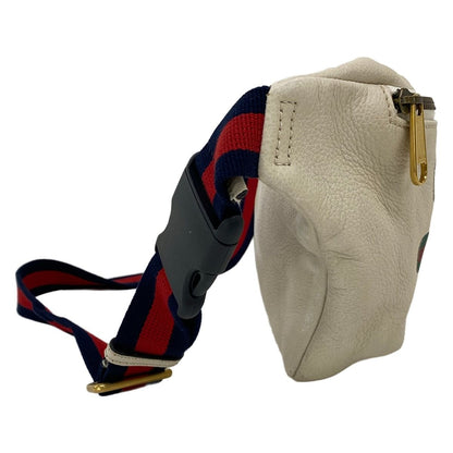 Gucci Waist Pouch Print Ivory Green Multi Leather — view 2