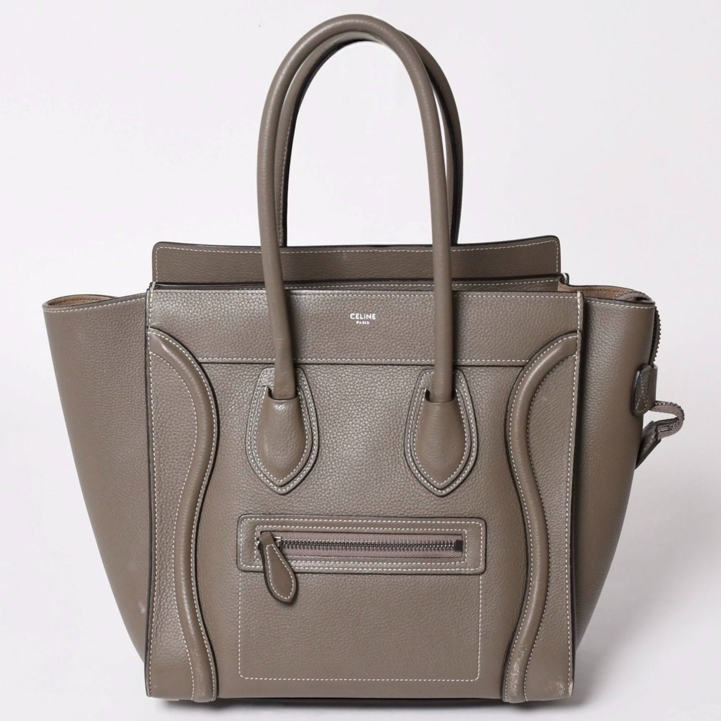 Celine Bag Luggage Micro Slim Gray Handbag Hedi Slimane