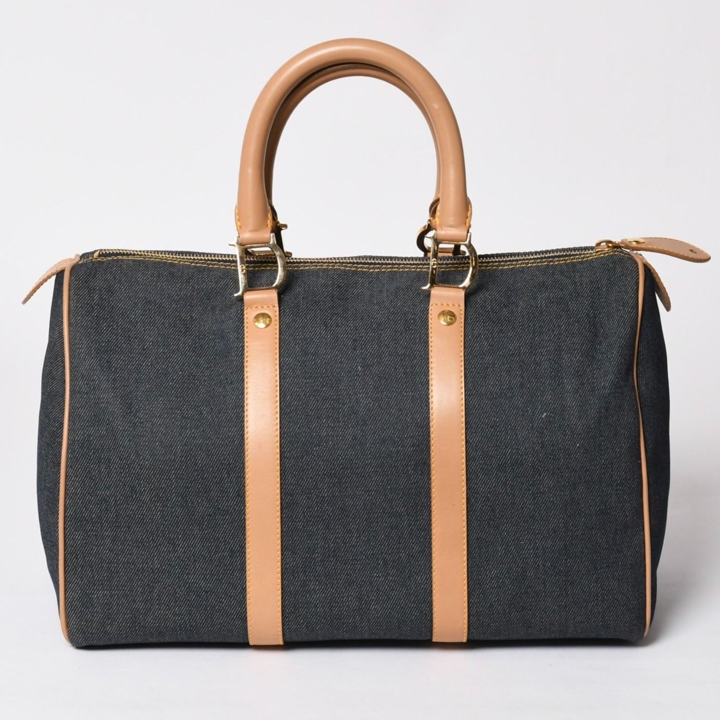 Dior Trotter Handbag Denim 35 Boston Gold — view 2