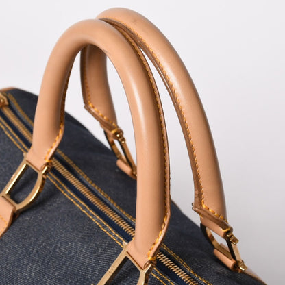 Dior Trotter Handbag Denim 35 Boston Gold — view 4