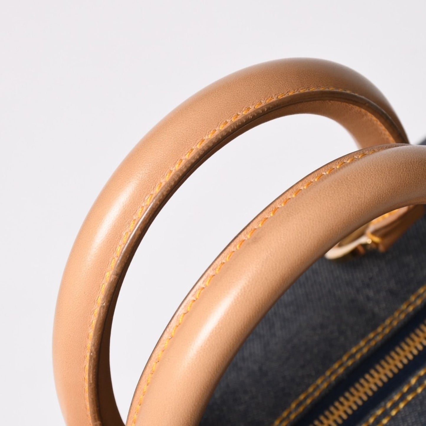 Dior Trotter Handbag Denim 35 Boston Gold — view 5