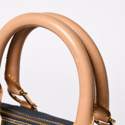 Dior Trotter Handbag Denim 35 Boston Gold — view 6