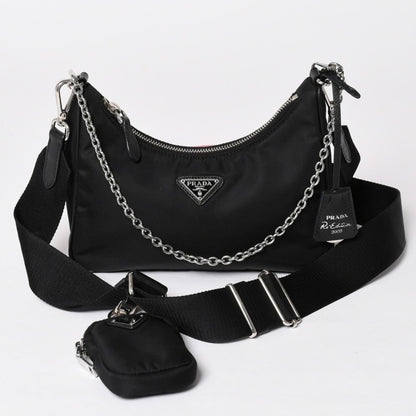 Prada Hobo Nylon Black