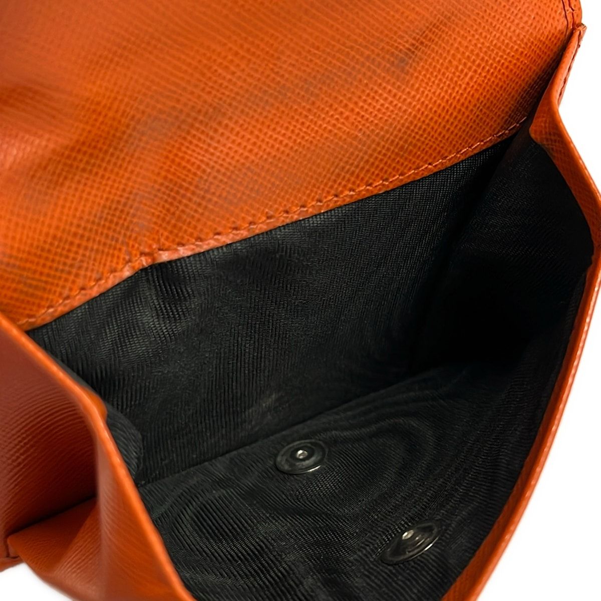 Prada Bifold Wallet Orange Leather — view 4
