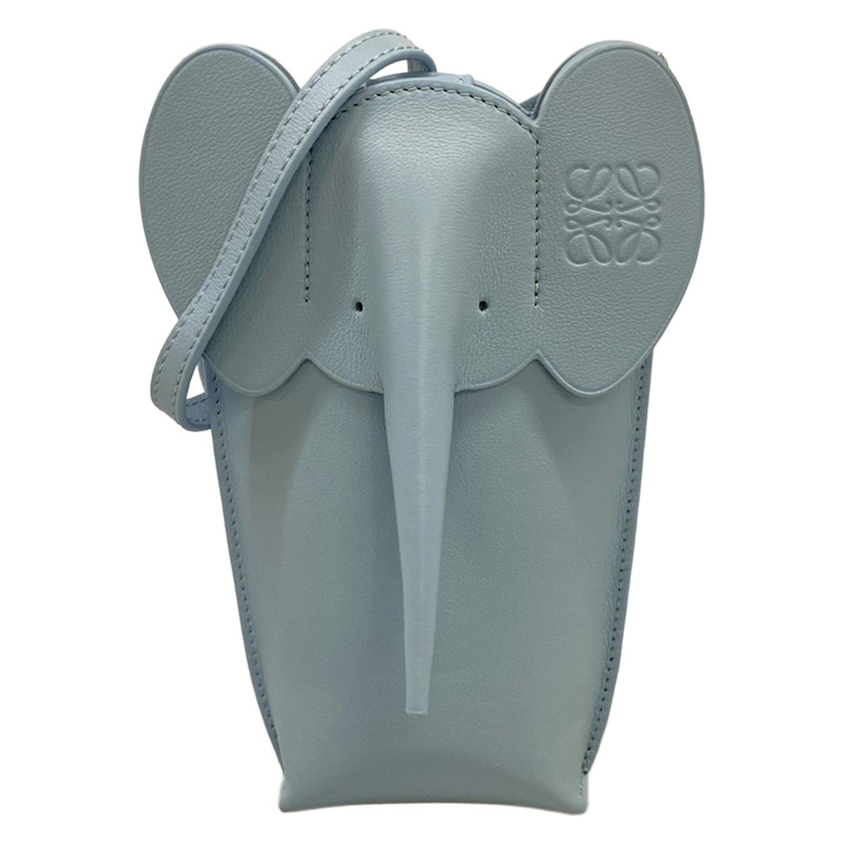 Loewe Shoulder Bag Elephant Pocket Blue Gray Smartphone Pochette
