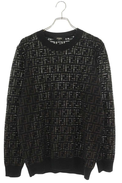 Fendi Aauq Zucca Pattern Knit 50 Sweater