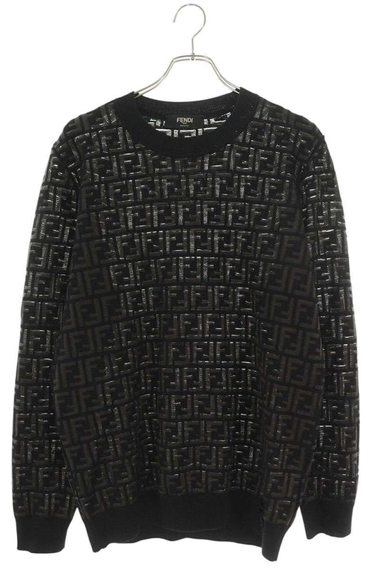 Fendi Aauq Zucca Pattern Knit 50 Sweater