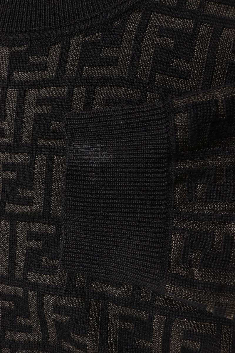 Fendi Aauq Zucca Pattern Knit 50 Sweater — view 3