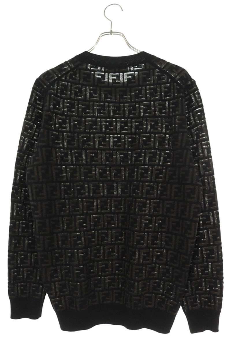 Fendi Aauq Zucca Pattern Knit 50 Sweater — view 2