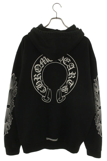 Chrome Hearts Sweatshirt HD Plvr Back Horse Shoe Print Sleeve Floral Hoodie — view 2