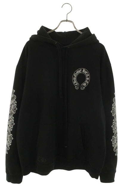 Chrome Hearts Sweatshirt HD Plvr Back Horse Shoe Print Sleeve Floral Hoodie