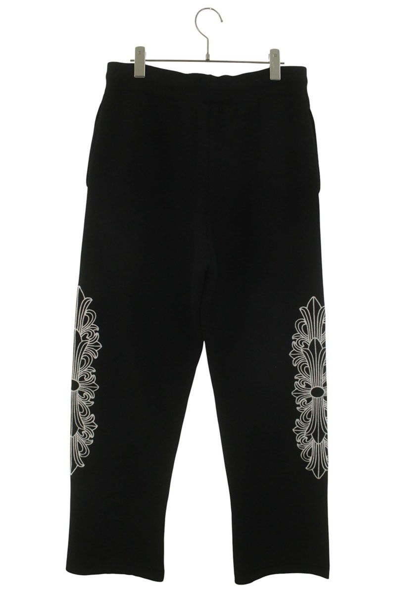 Chrome Hearts Not Floral Embroidery Cashmere Knit Long Pants — view 2