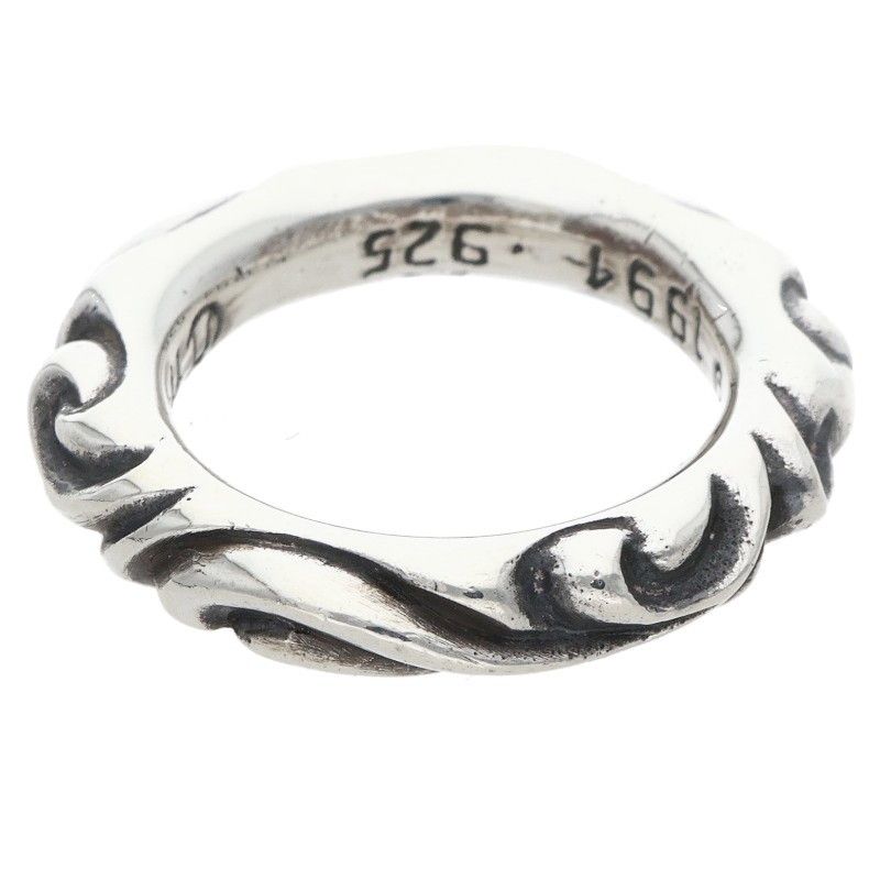 Chrome Hearts Scrl Band Scroll Silver Ring — view 2