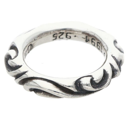 Chrome Hearts Scrl Band Scroll Silver Ring — view 2
