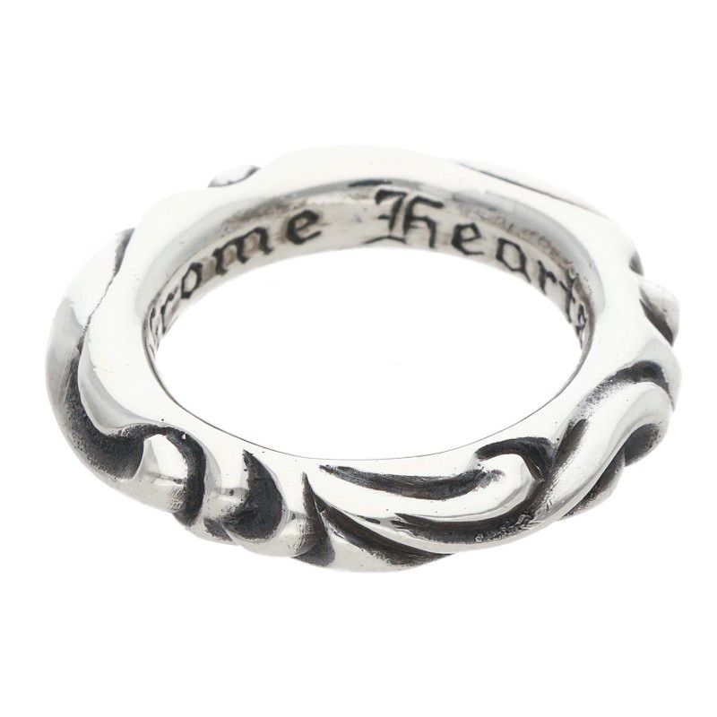 Chrome Hearts Scrl Band Scroll Silver Ring