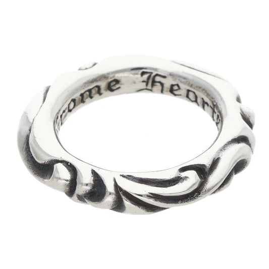 Chrome Hearts Scrl Band Scroll Silver Ring