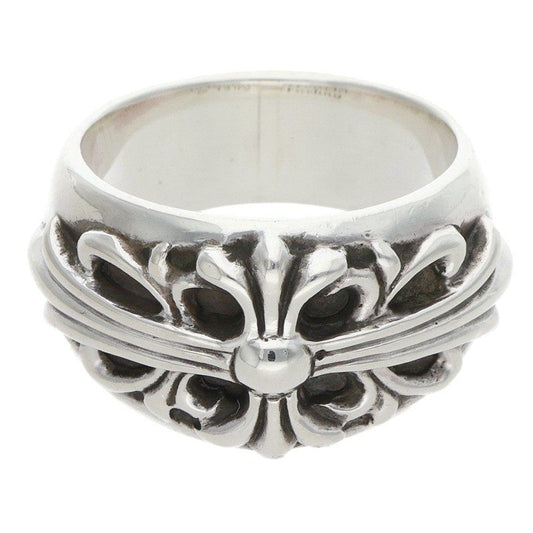Chrome Hearts Flrl Crs Floral Cross Silver Ring