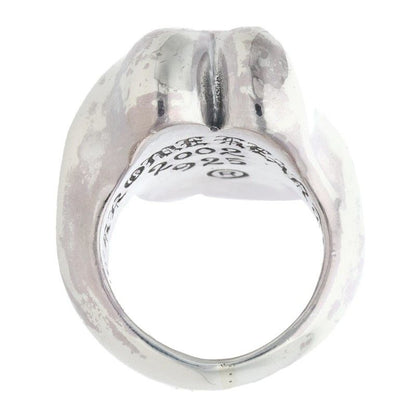 Chrome Hearts Lip Tongue Lg Lip and Tan Large Silver Ring — view 5