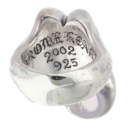 Chrome Hearts Lip Tongue Lg Lip and Tan Large Silver Ring — view 2