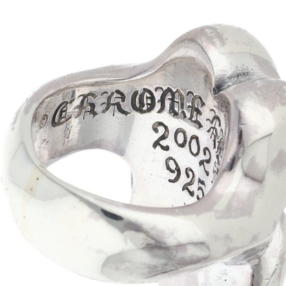 Chrome Hearts Lip Tongue Lg Lip and Tan Large Silver Ring — view 3