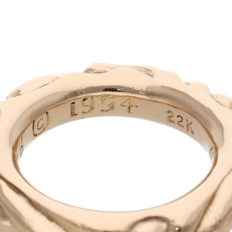 Chrome Hearts 22k Scrl Band 22k Scroll Gold Ring — view 4