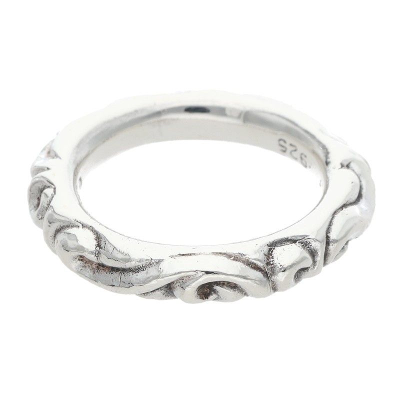 Chrome Hearts Scrl Band Scroll Silver Ring — view 2