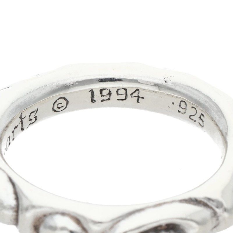 Chrome Hearts Scrl Band Scroll Silver Ring — view 4