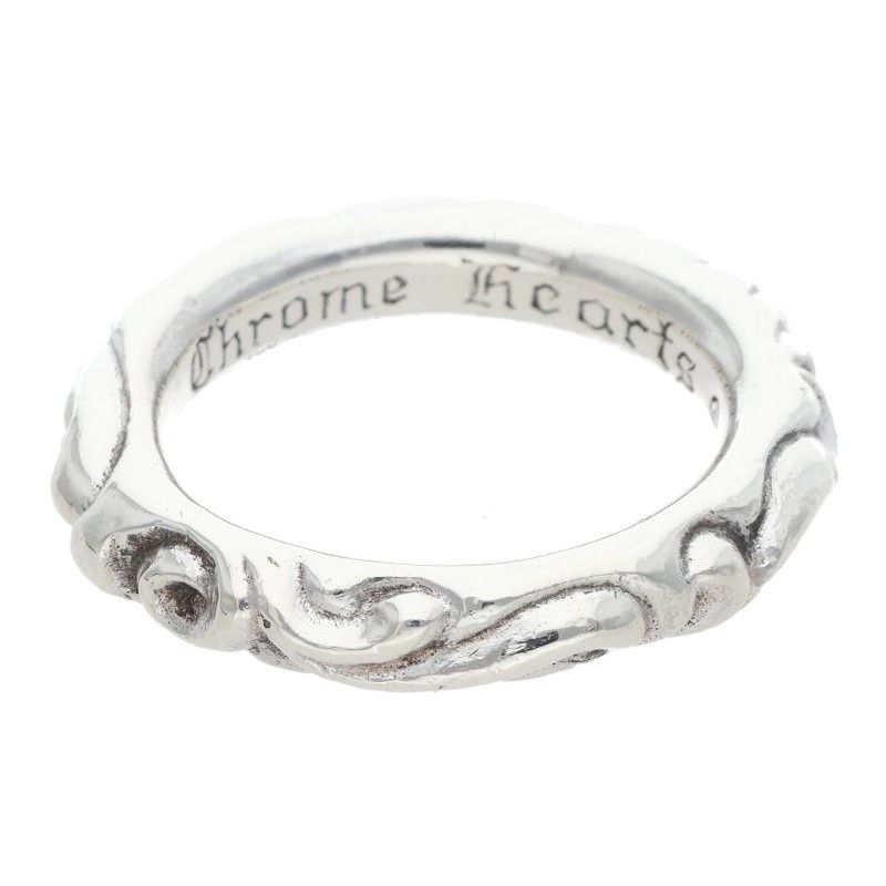 Chrome Hearts Scrl Band Scroll Silver Ring