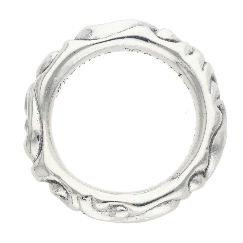 Chrome Hearts Scrl Band Scroll Silver Ring — view 5