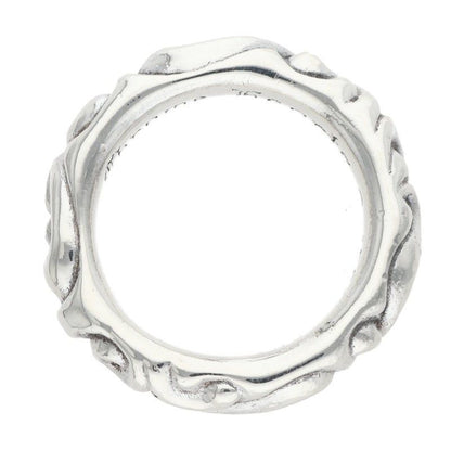 Chrome Hearts Scrl Band Scroll Silver Ring — view 5