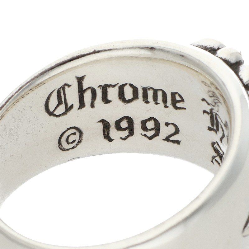 Chrome Hearts Flrl Crs Floral Cross Silver Ring — view 3