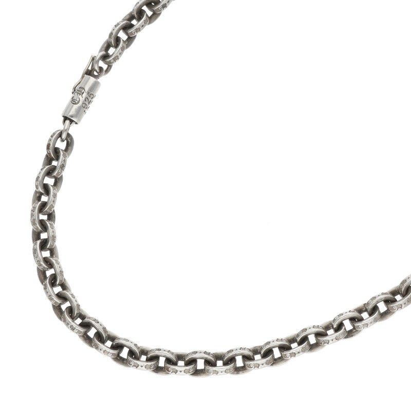 Chrome Hearts Paper Chain 18 Charm Silver Necklace