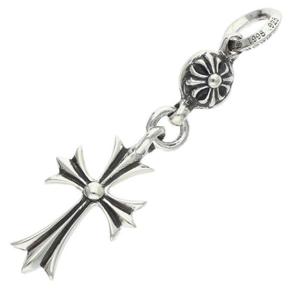 Chrome Hearts Tny CH Crs 1 Ball Tiny CH Cross Charm Silver Pendant — view 2