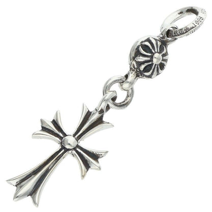 Chrome Hearts Tny CH Crs 1 Ball Tiny CH Cross Charm Silver Pendant