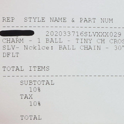 Chrome Hearts Tny CH Crs 1 Ball Tiny CH Cross Charm Silver Pendant — view 5